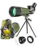 Gosky Updated Newest Spotting Scope - BAK4 Angled Scope for Target Shooting Hunting Bird Watching Wildlife Scenery（Camere adapter compatible with Nikon）