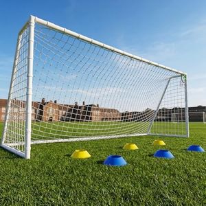 Gadewey 16x7 FT Soccer Goal for Backyard,8x6,12x6 FT Rust-Proof Reinforced Metal Soccer Goals with PE Soccer Net, Target Net & Training Cones, Outdoor Soccer Net for Kids, Youth Training or Team Games