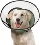 Soft Dog Cone Collar for Large Medium Dogs, Dog Cones for Dogs After Surgery, Adjustable Dog Recovery Collar, Lightweight E-Collars for Dogs, Elizabethan Collar (L)