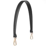 GEEHUA Black Short Handbag Handle Strap, PU Leather Purse Handle 19 Inch Shoulder Bag Strap Replacement with Swivel Clasps for Wallet Tote Shoulder Bag