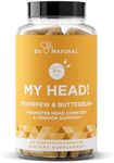 My Head! Headache Vitamins – Sensitivity, Tension, Comfort, Healthy Head Function for A Clear Mind – Fast acting Magnesium, Butterbur, Feverfew, Boswellia, Vitamin D, Ginger, & More – 60 Soft Capsules