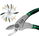 Garden Power Bypass Pruning Shears 2 in 1 Multi-Cutter, Unique Lock Allows Switching Between Pruner and Shear Snipping. 1/2 Inch Cutting Capacity. Garden Clippers, Pruners for Gardening Heavy Duty