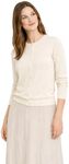 State Cashmere Button Front Crewneck Sweater - Long Sleeve Cardigan for Women Made with 100% Pure Cashmere Sourced from Inner Mongolia Goats - Soft, Lightweight & Versatile - (Undyed White, Small)