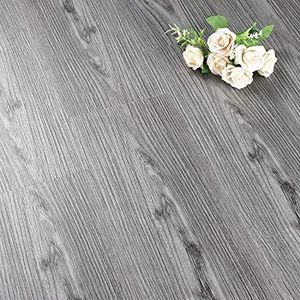 FunStick 6"x36" Grey Wood Peel and Stick Floor Tile Natural Wood Vinyl Flooring Peel and Stick Vinyl Plank Flooring Waterproof Stick on Floor Tiles for Bathroom Kitchen Bedroom Laminate Flooring 5 Pcs