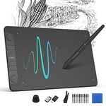 Drawing Tablet VEIKK VK1060 Pro Graphics Pen Tablet with Battery-Free Passive Stylus