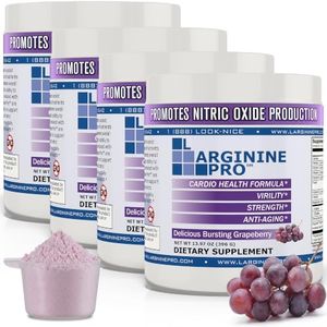 L-ARGININE PRO | 5,500mg L-Arginine Plus L-Citrulline 1,100mg Grape Powder Drink Mix Supplement for Increased Nitric Oxide Production