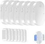 EverNary MC03 Door Window Alarm 7Pack 130DB Loud Burglar Alarm for Pool Home Kids Safety 4 Working Modes Magnetic Entry Sensor Alert for Business Office,White