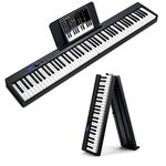 Maxmass 88 Key Digital Keyboard, Folding Electronic Piano with Full Size Semi-Weighted Keys, MIDI & Wireless Bluetooth and Carrying Bag, Multifunctional Piano for Beginner, Kids, Adult (Black)