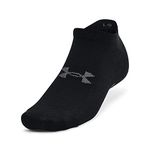 Under Armour Essential No Show 6pack Socks Unisex, L, Black