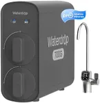Waterdrop G5P700A Alkaline Mineral pH+ Reverse Osmosis Water Filter, NSF/ANSI 372 Certified, 700G Reverse Osmosis System, 8 Stage RO Water Filtration System, 2:1 Pure to Drain, Smart LED Faucet