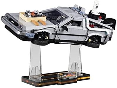 TopBrixx Support pour Lego La Machine à remonter Le Temps de Retour vers Le Futur 10300, Support Acrylique 5mm pour Lego 10300 (Lego Modèle Non Incluse)