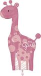 Amscan 2518101 S/Shape: Mum&Baby Pink Giraffe