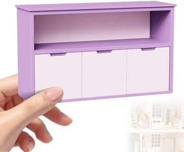 1:12 Scale Doll House Accessories and Furniture, Dollhouse Bookshelf Features a Realistic Design, Collectible Miniature Bookcase Toy Gift for Kids & DIY Enthusiasts