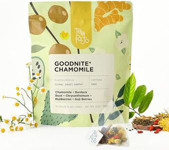 Tea Facto Goodnite* Chamomile Tea Bags with Chrysanthemum Tea for Soothing Comfort - 50 Bulk Pack