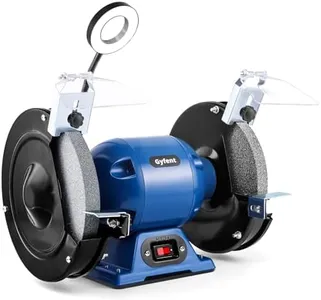 Gyfent Bench Grinder, 3.2-Amp 8-Inch High Speed Bench Grinder 3560 RPM 1/2 HP Table Grinder with 36/80-Grit Grinding Wheels Grinding Machine for Sharpening Grinding