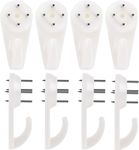 [60 Pack] Concrete Wall Hooks - PinCute Wall Picture Hangers with Invisible Nails, No Drilling Picture Hanging Hooks for Stucco, Cement Wall and More