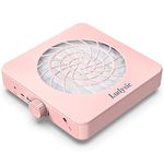 Nail Dust Collector with Reusable Filter,Extractor Vacuum Dust Collector for Acrylic Nail with Powerful Fan,Low noise,Nail Salon or Home Use (Pink)