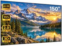 IN&VI 150" Fresnel ALR Projector Screen,16:9 Fixed Frame, Projector Screen for Home Theater, 2.0 Gain with 95% Ambient Light Rejection, 4K/8K Ultra HD, 3D Active, Eye Protection