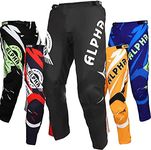 ALPHA CYCLE GEAR Racing Pants (Black, Waist 40)