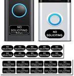 QMMD No Soliciting Sign For House 20 Pack No Soliciting Sticker No Soliciting Sign For Ring Doorbell Waterproof Home Office Suitable For Video Doorbell