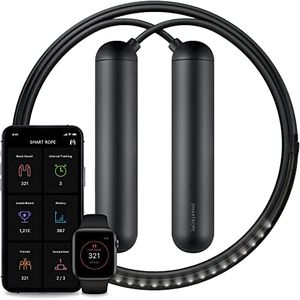 [Tangram Factory] Smart Rope - LED embedded Jump Rope (Black, Small)