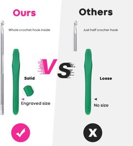 RealPlus Crochet Hooks Set – Green Ergonomic Knitting Tools