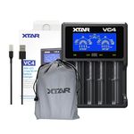 XTAR Battery Charger XTAR VC4 Universal Battery Charger LCD Display Battery Charger 18650 4 Slots