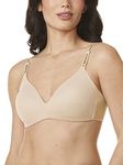 Warner's Women's Blissful Benefits NO Side Effects Smoothing Wirefree Bra, Butterscotch, 38D