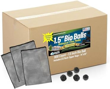Aquatic Experts Bio Balls Filter Media Bulk, 1.5 Inch Bio Balls for Pond & Aquarium Filters, Pond Filter Media for Outdoor Ponds, (900 Count with 3 Mesh Bags)