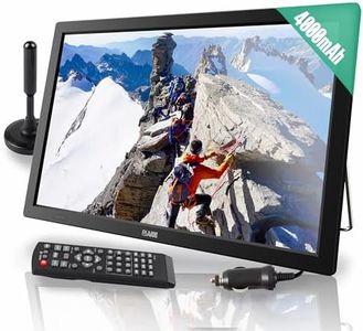 Rywob 15.6" Portable Digital TV,4000mAh Battery Operated TV with ATSC/HDMI/SD Card/USB/AV Input,1080P LCD Screen with Remote&Stand for Camping,Car