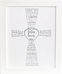 The Grandparent Gift Jesus Loves Me Frame for Baby's Baptism or Christening, white frame