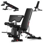 Keppi Weight Bench, 600kg Capacity Heavy-Duty Adjustable Gym Bench for Home, Bench Press Training with Leg Extension, Preacher Pad, and Incline/Decline/Flat Adjustments Workout Bench - Bench3000 Max
