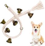 Whimsii Dog Bell for Door Potty Training, Macrame Hanging Dog Door Bells, Extra Loud, Antique Bronze Bells, Ring to Go Outside, Suitable for Puppies