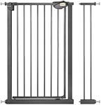 UBRAVOO Baby Gate for Dogs,Height 100CM Door Safety Gate for Child 85-94 cm Wide Auto Close Triple Lock Open Keep Stair Gate(Black)