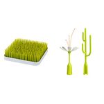 Boon Grass Countertop Baby Bottle Drying Rack + Poke & Stem Drying Rack Accessory Bundle