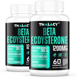 Thalacy 1200MG Beta Ecdysterone Supplement, 98% Maximum Purity Ecdysterone Supplements for Lean Muscle Mass, Athletic Performance & Strength, 120 Capsules
