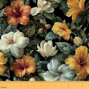 Erosebridal Vintage Lily Fabric by The Yard Groovy Flower Floral
