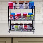 D&V ENGINEERING - Creative in innovation Iron Multipurpose 3 Tier Storage Shelf Rack, Kitchen Countertop Shelf Organizer, Spice Rack