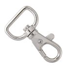 Asiatic Metal Lobster Claw Clasps - 360 Swivel Trigger Snap Hooks by Specialist ID (Pack of 100 Pcs, Silver Colour)