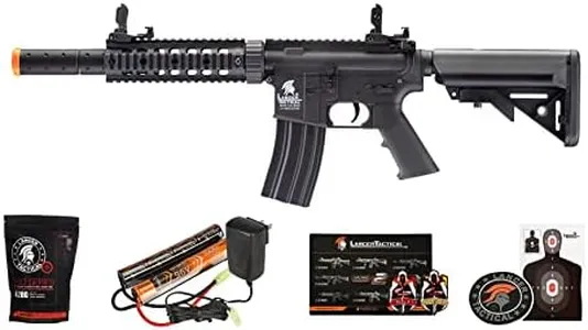 Lancer Tactical Gen 2 Durable Airsoft Gun SD M4 Polymer- Full/Semi-Auto Piactinny Rail AEG Rifle with 0.20g BBS, Charger and Battery