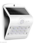 Luceco Solar Guardian Pir Wall Light White Ip65 1.5W 220Lm 4000K