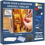 LOPASA Book Nook & Miniature House Assembly Tool Kit for Starter