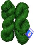 M.G ENTERPRISE Tin-Tin Leaf Green (300 gm) Wool Hank Hand Knitting Wool/Art Craft Soft Fingering Crochet Hook Yarn, Needle Knitting Yarn Thread Dyed