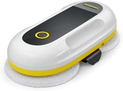 KÄRCHER Fensterputzroboter RCW 2, automatische Fensterreinigung, mit Sicherungsseil und Notversorgungs-Akku, 3 min/m², Tank: 70 ml, 5 Reinigungsmodi, Kabel: 5 m, 3 Paar Wischbezüge