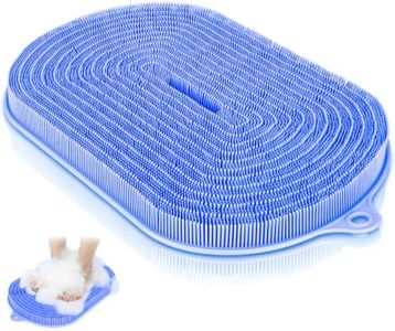 VIWU Large Shower Foot Scrubber Mat, Silicone Foot Cleaner Brush – Exfoliate, Clean & Massage Feet Without Bending, 68 Non-Slip Suction Cups, Improve Foot Circulation & Appearance, 21.3" x 14" x 1.6"