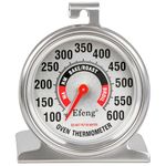 Efeng Large Dial Oven Thermometer for Gas & Electric Oven,Grill Cooking Safety Leave-in- NSF accurately Easy-to-Read Clearly Large Number Shows temperatures for Meat,Grilling or Cake Cooking Oven