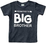 Big Brother Promotion Shirt for Little Boys - Toddler Baby Announcement, Age 6 Years, Charcoal Black (as1)