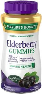 Nature's Bounty Elderberry Gummies, Contains Vitamin A,C, D, E and Zinc, 70 Gummies