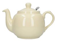 London Pottery Farmhouse Loose Leaf Teapot with Infuser, Ceramic, Ivory, 4 Cup (1.2 Litre)