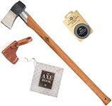 Gransfors Bruk Large Splitting Axe 31" (445) with Ceramic Grinding Sharpening Stone (4034) - Bundle (2 Items)